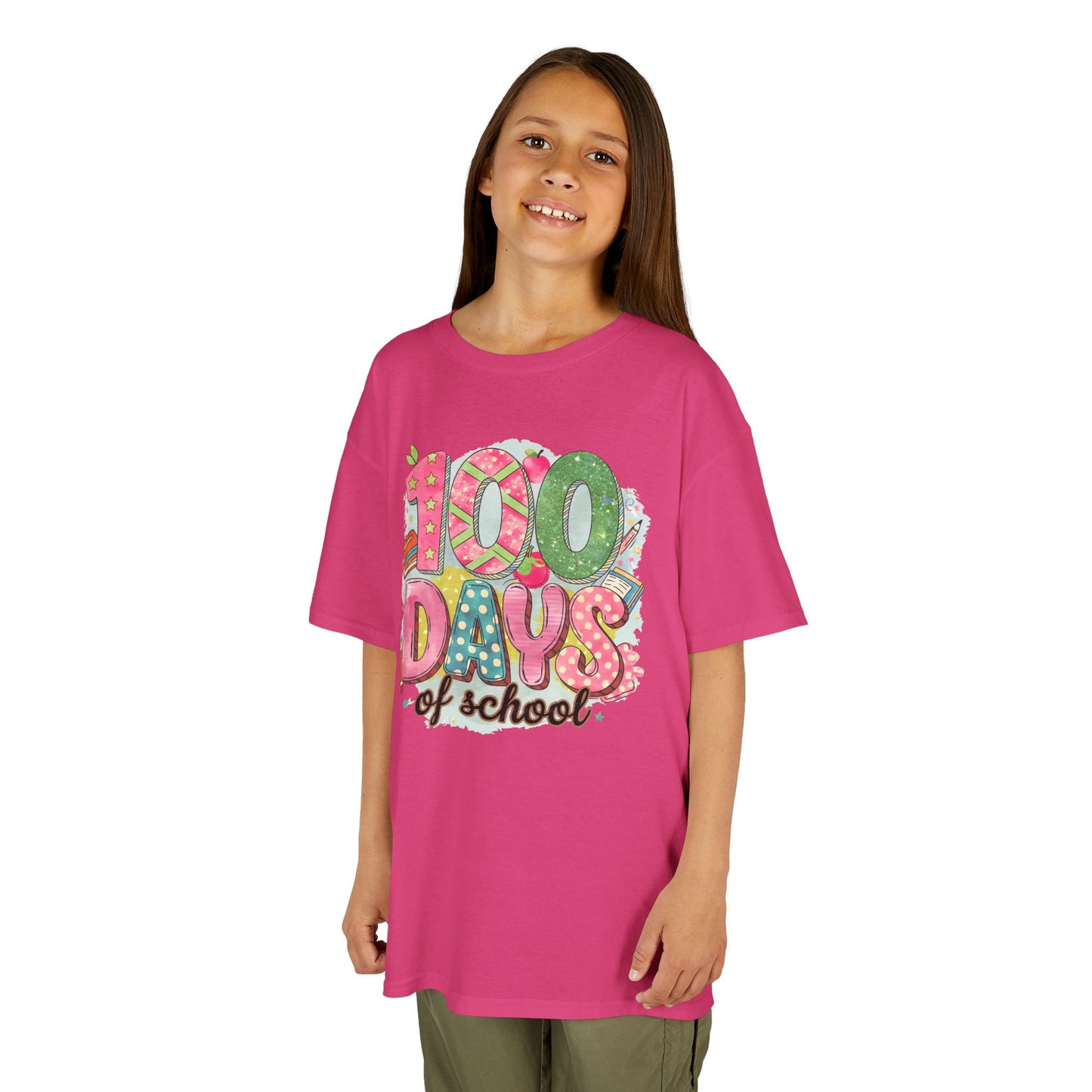 Kids 100 Days of School Tee, Fun t-shirt for kids, Milestone celebration shirt, Perfect for school events, Unique kids' apparel