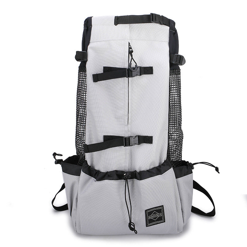 Pet Dog Carrier Bag Carrier For Dogs Backpack Out Double Shoulder Portable Travel Backpack Outdoor Dog Carrier Bag Travel Grey