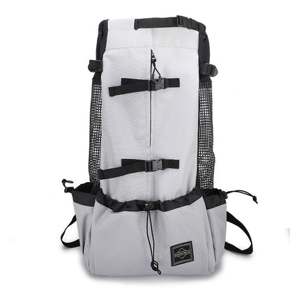 Pet Dog Carrier Bag Carrier For Dogs Backpack Out Double Shoulder Portable Travel Backpack Outdoor Dog Carrier Bag Travel Grey