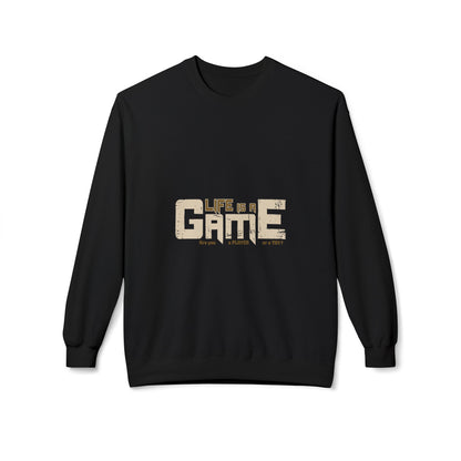 Game Life Unisex Sweatshirt, Soft Sweatshirt, Gamer Gift, Casual Wear, Birthday Gift, Inspirational Apparel Black