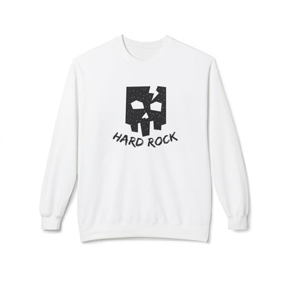 Unisex Hard Rock Sweatshirt, Cozy Music Lover Gift, Trendy Casual Wear, Perfect for Concerts, Birthday Present, Halloween Outfit White