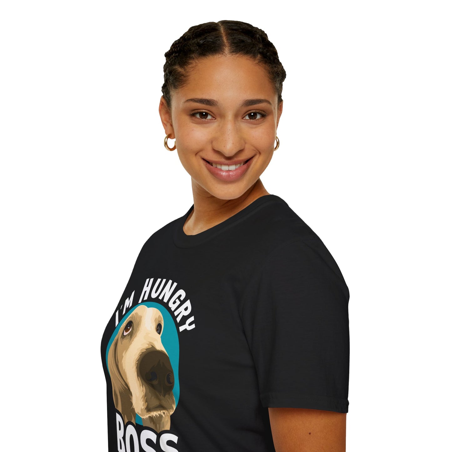 Hungry Boss Dog T-Shirt, Unisex Pet Lover Tee, Funny Animal Shirt, Gift for Dog Owners, Casual Style for Dog Lovers