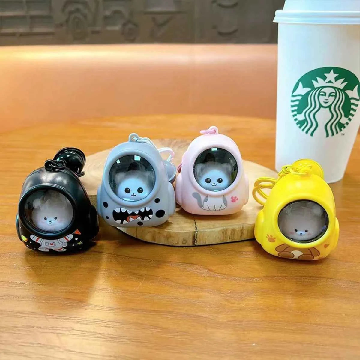 Kawaii Bear Bag Night Light Keychain (4.3 in) - Small Bag Hang Charm Web Celebrity