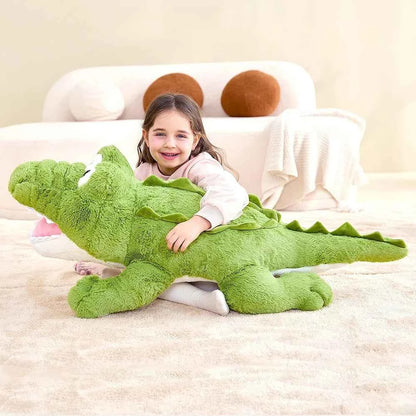 IKASA Giant Crocodile Stuffed Animal Plush Toys,Soft Toy 30" Alligator Large Cute Huge Jumbo Big Size Kawaii Fluffy Fat Plushie
