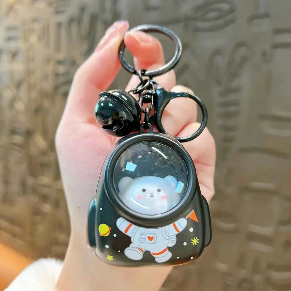 Kawaii Bear Bag Night Light Keychain (4.3 in) - Small Bag Hang Charm Web Celebrity