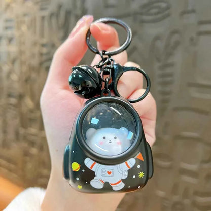 Kawaii Bear Bag Night Light Keychain (4.3 in) - Small Bag Hang Charm Web Celebrity