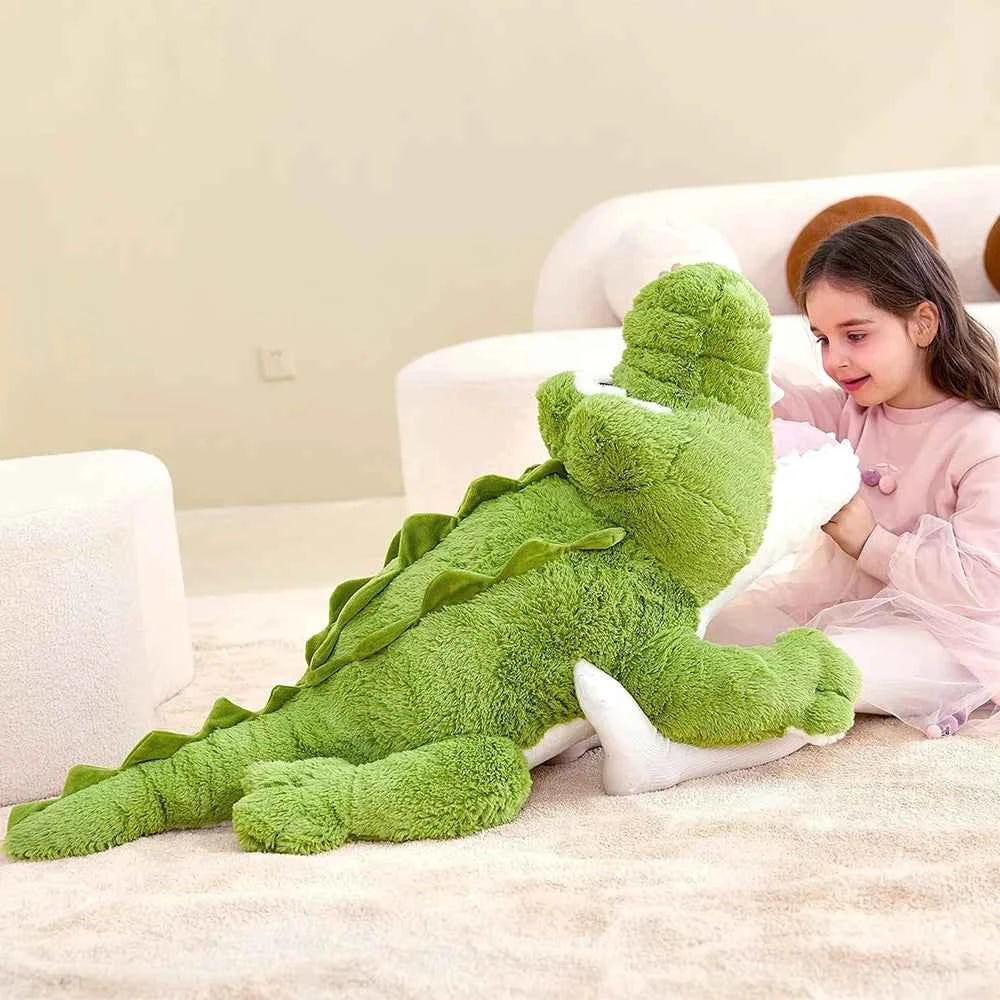 IKASA Giant Crocodile Stuffed Animal Plush Toys,Soft Toy 30" Alligator Large Cute Huge Jumbo Big Size Kawaii Fluffy Fat Plushie