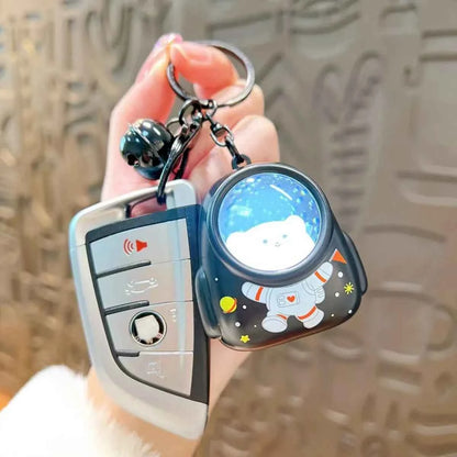 Kawaii Bear Bag Night Light Keychain (4.3 in) - Small Bag Hang Charm Web Celebrity