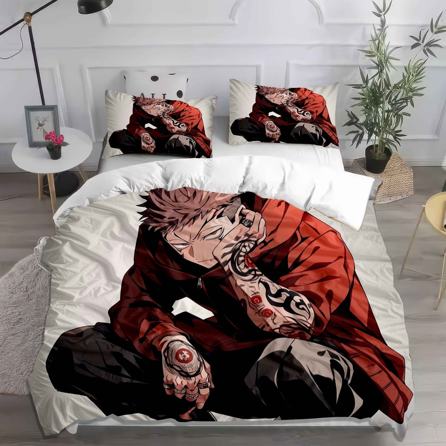 King of Curses Sukuna Duvet Cover Set - Jujutsu Kaisen Anime Bedding