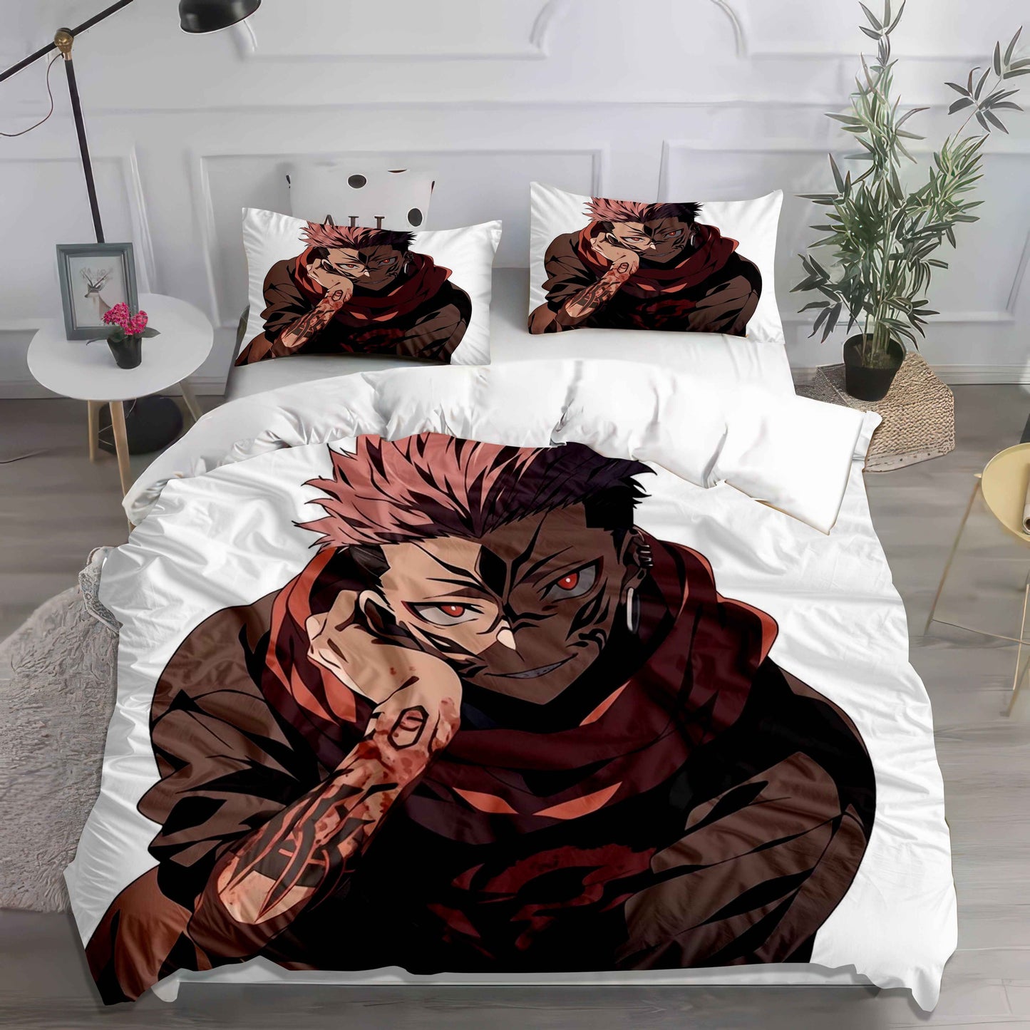 King of Curses Sukuna Duvet Cover Set - Jujutsu Kaisen Anime Bedding