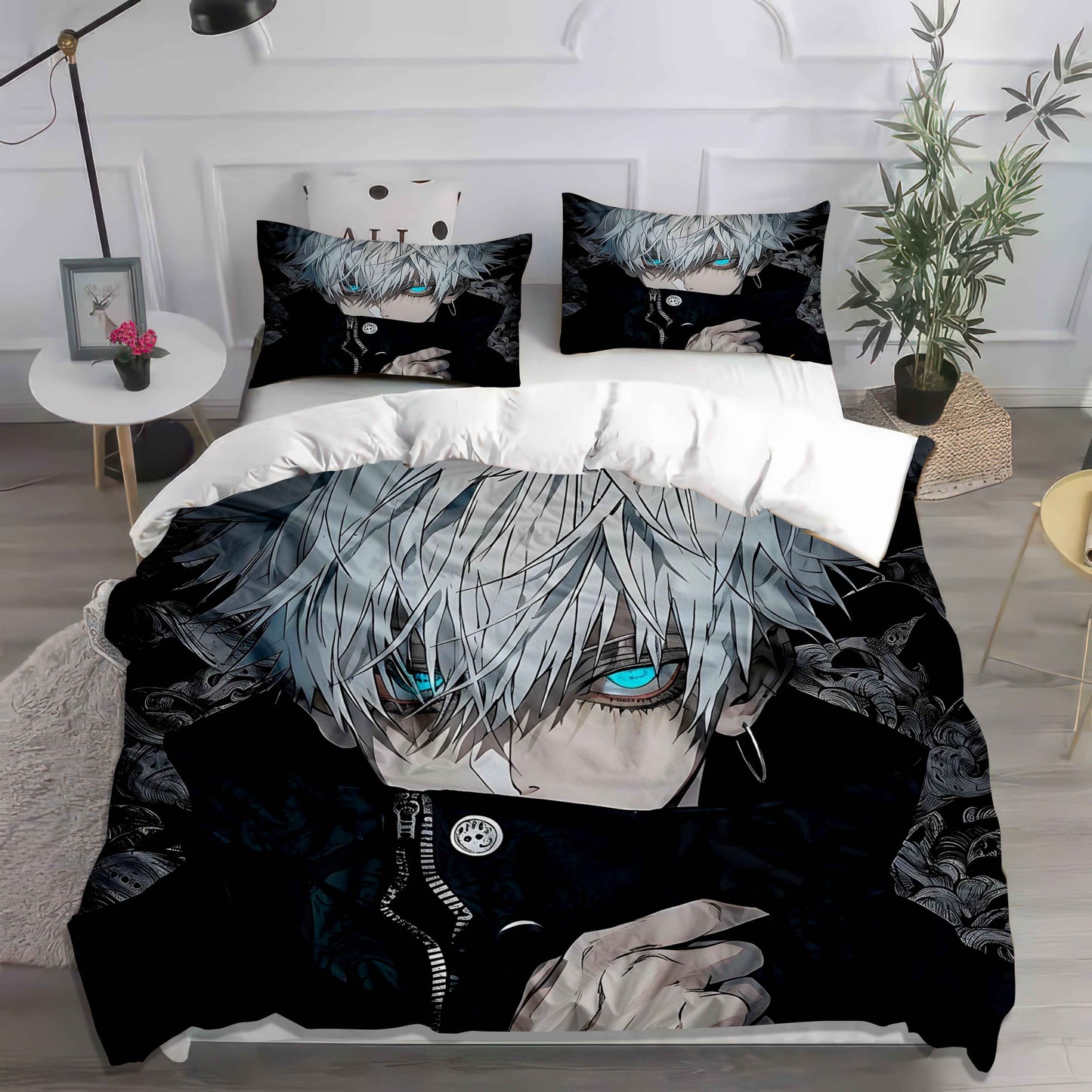 Gojo Satoru Six Eyes Duvet Cover Set - Jujutsu Sorcerer Anime Bedding