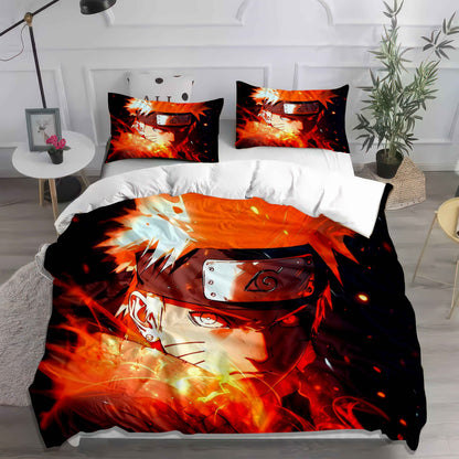 Naruto Sage Mode Duvet Cover Set - Hero Ninja Anime Bedding Cozy Kawaii