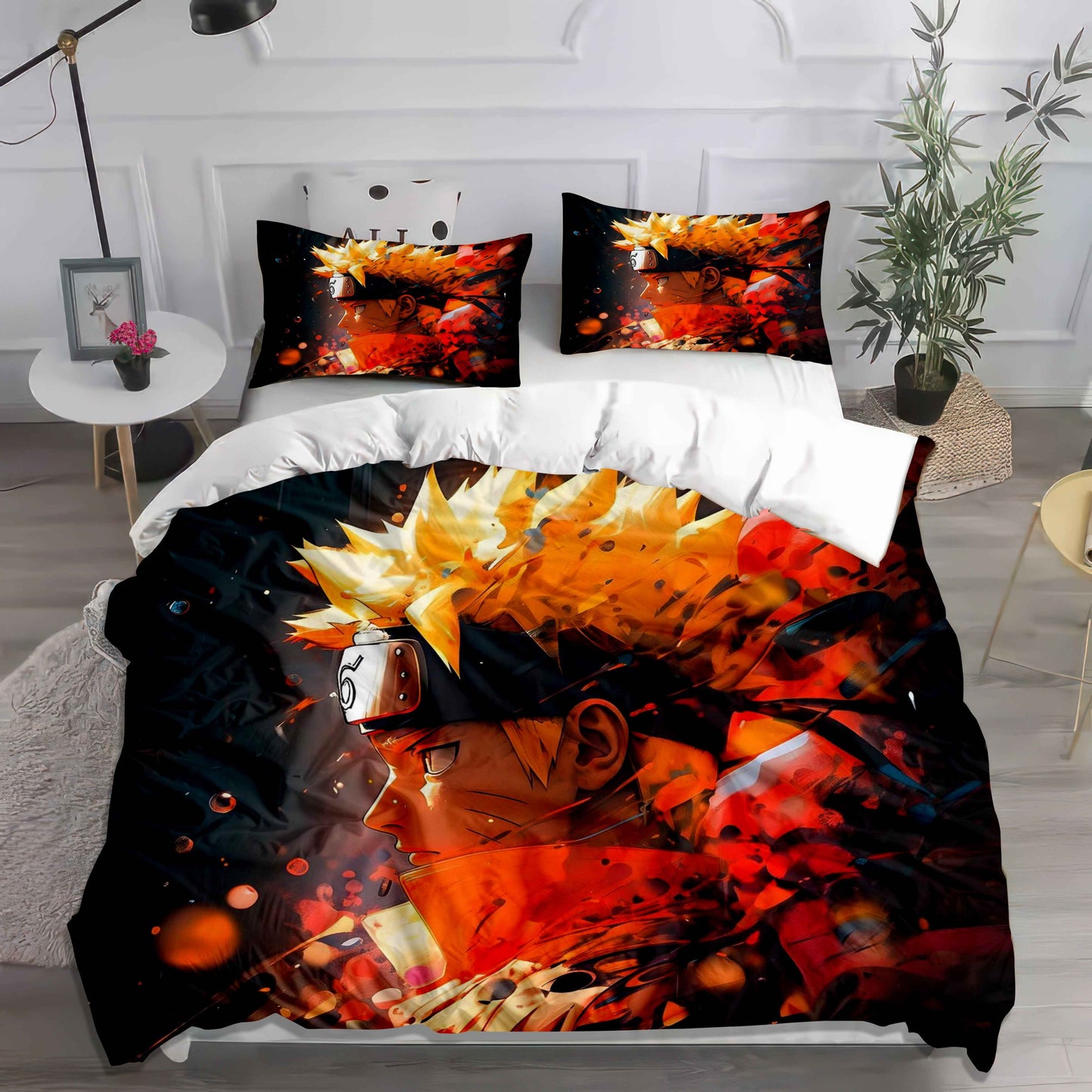 Naruto Sage Mode Duvet Cover Set - Hero Ninja Anime Bedding Cozy Kawaii
