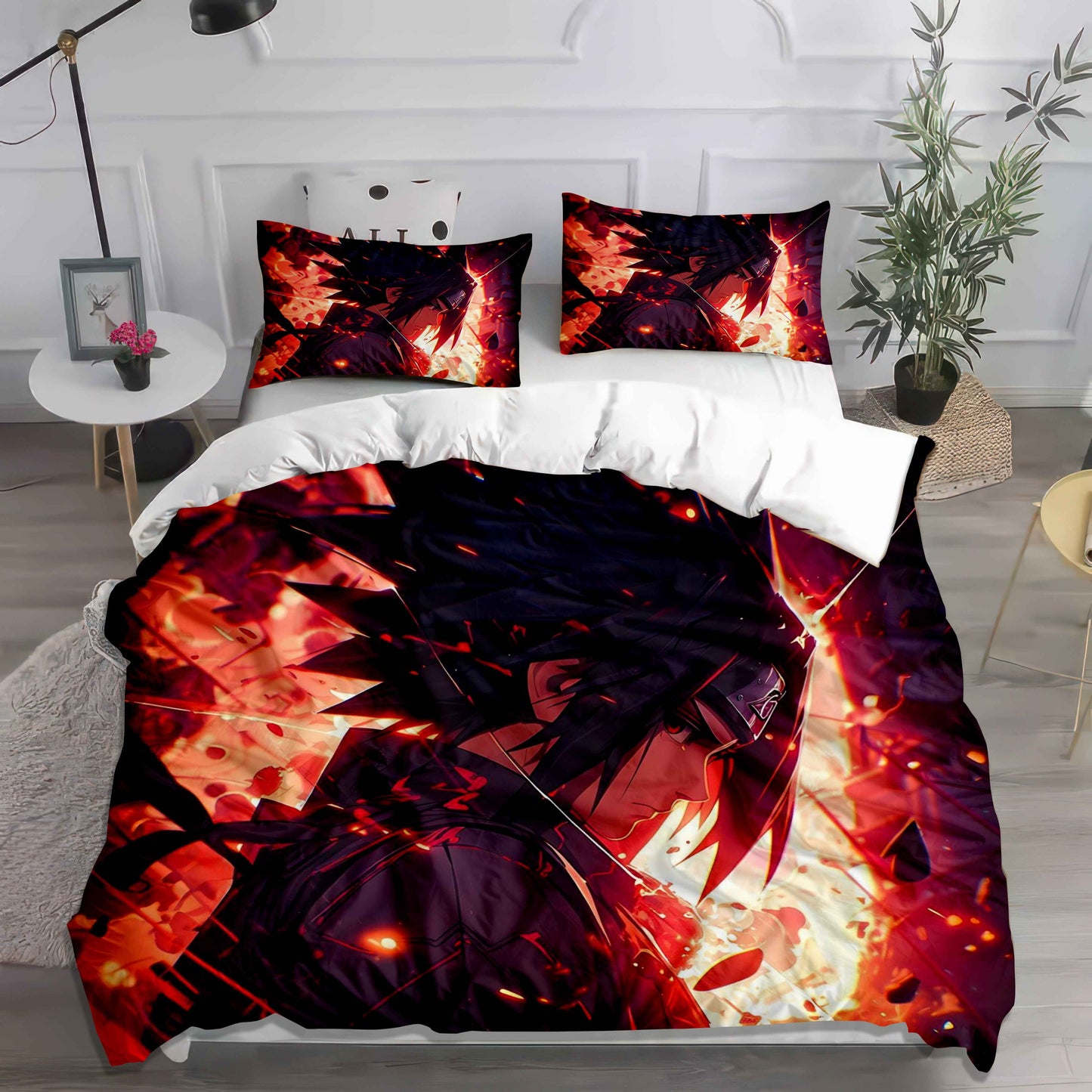 Ultimate Ninja Power Duvet Cover Set - Naruto Sasuke Itachi Anime Bedding Collection