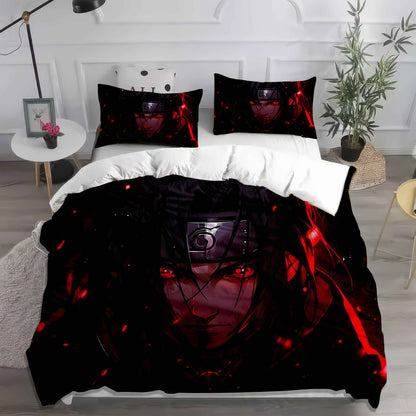 Ultimate Ninja Power Duvet Cover Set - Naruto Sasuke Itachi Anime Bedding Collection