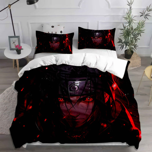 Ultimate Ninja Power Duvet Cover Set - Naruto Sasuke Itachi Anime Bedding Collection