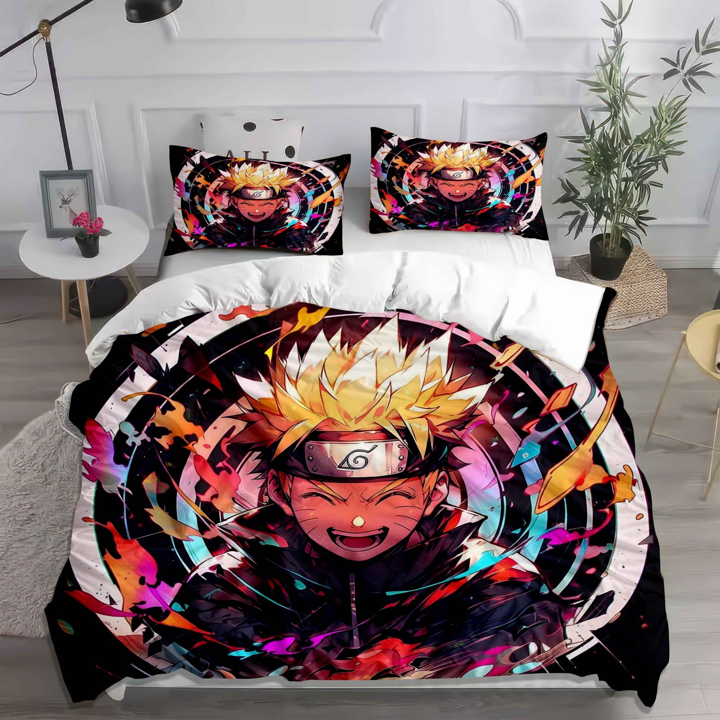 Ultimate Ninja Power Duvet Cover Set - Naruto Sasuke Itachi Anime Bedding Collection