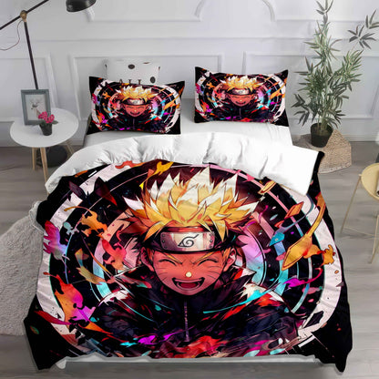 Ultimate Ninja Power Duvet Cover Set - Naruto Sasuke Itachi Anime Bedding Collection