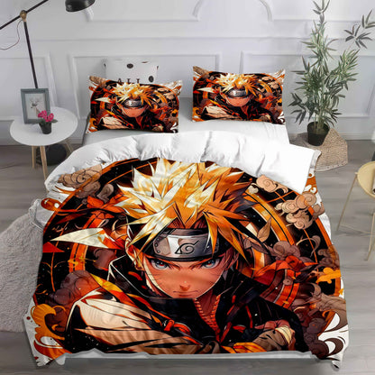 Ultimate Ninja Power Duvet Cover Set - Naruto Sasuke Itachi Anime Bedding Collection