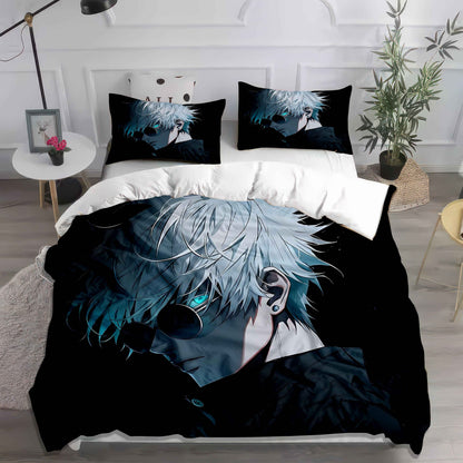 Gojo Satoru Six Eyes Duvet Cover Set - Jujutsu Sorcerer Anime Bedding