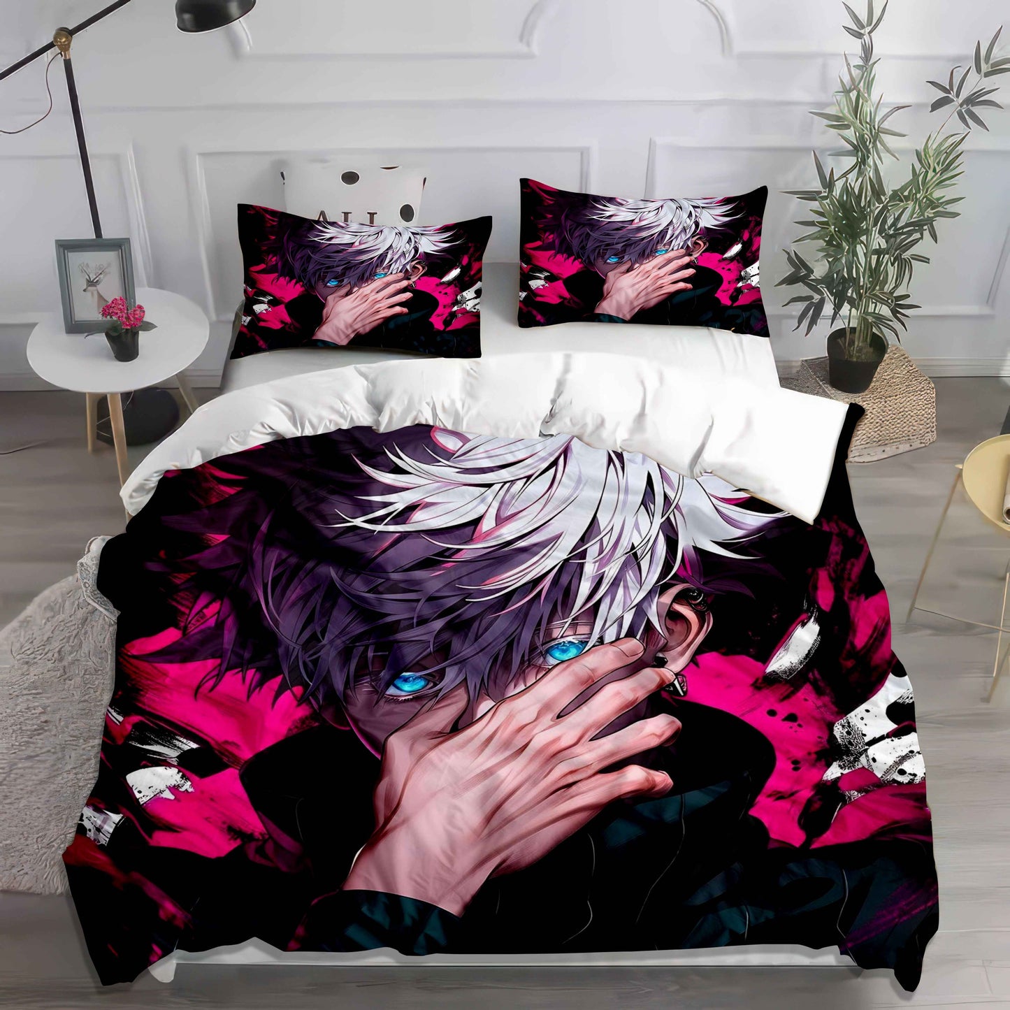 Gojo Satoru Six Eyes Duvet Cover Set - Jujutsu Sorcerer Anime Bedding