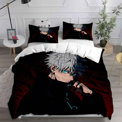 Gojo Satoru Six Eyes Duvet Cover Set - Jujutsu Sorcerer Anime Bedding
