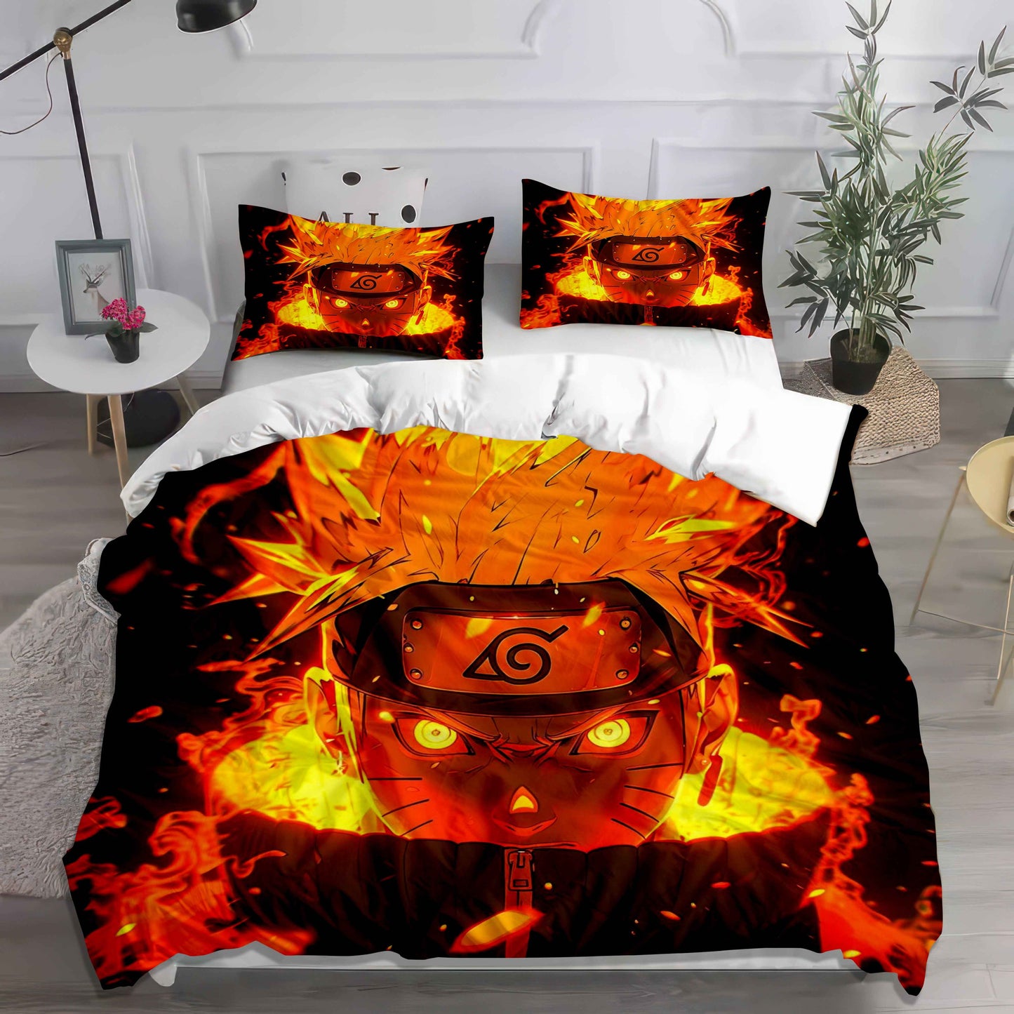 Ultimate Ninja Power Duvet Cover Set - Naruto Sasuke Itachi Anime Bedding Collection