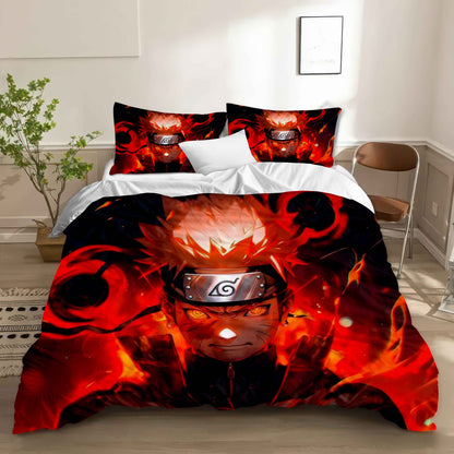 Naruto Sage Mode Duvet Cover Set - Hero Ninja Anime Bedding Cozy Kawaii