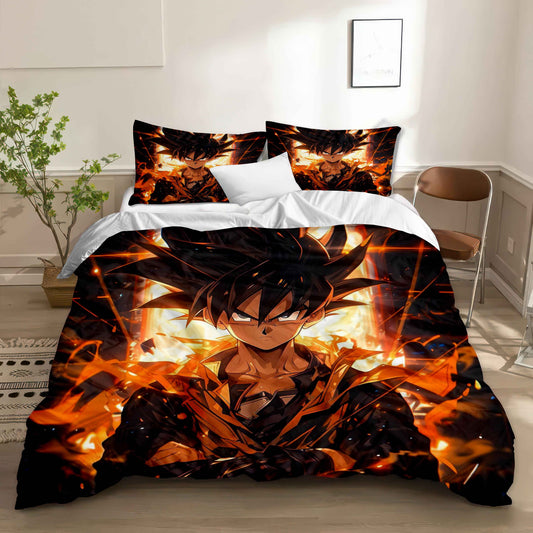 Epic Dragon Ball Z Goku Bedding - Soft Cotton Duvet Cover & Pillowcases
