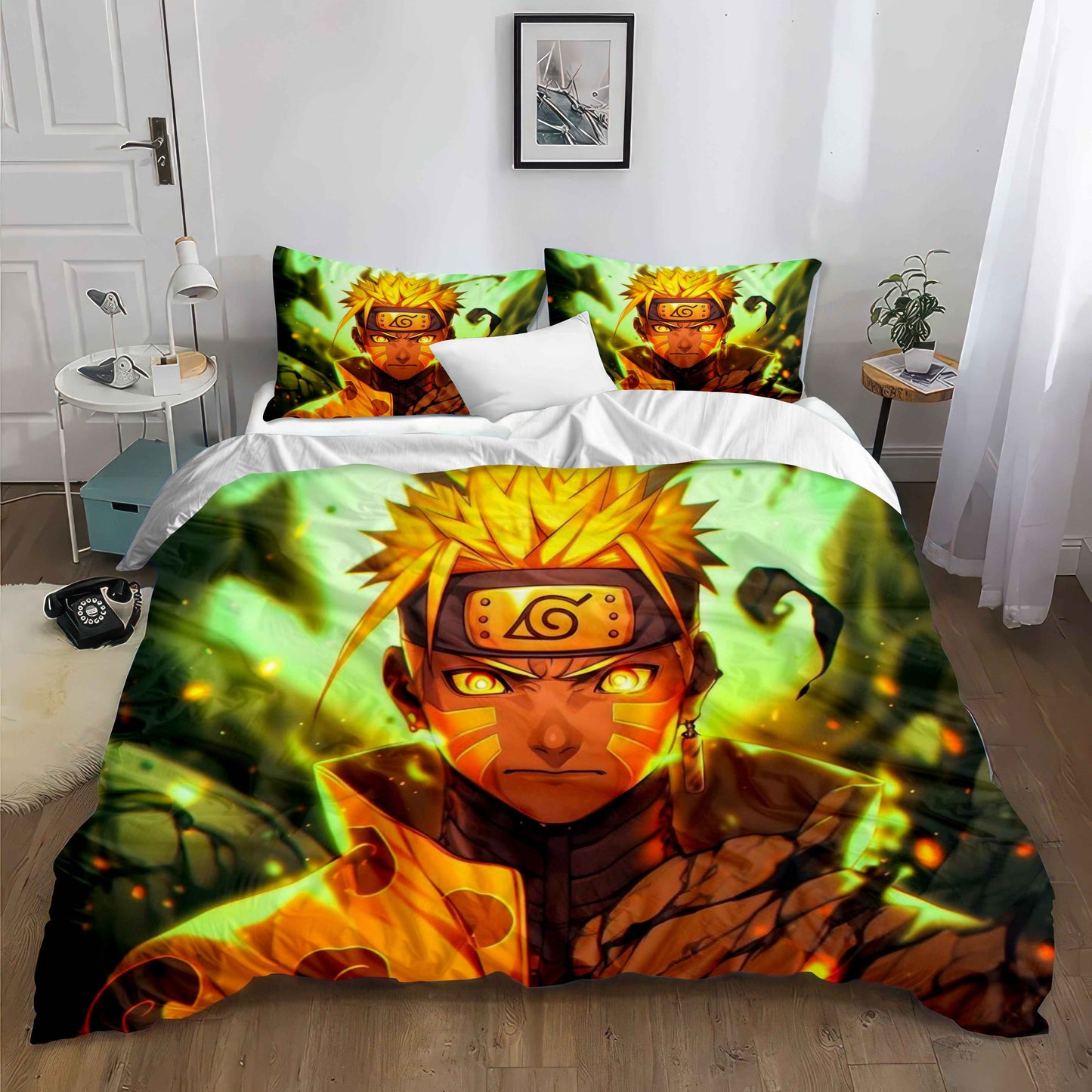 Naruto Sage Mode Duvet Cover Set - Hero Ninja Anime Bedding Cozy Kawaii