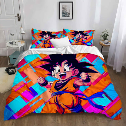 Epic Dragon Ball Z Goku Bedding - Soft Cotton Duvet Cover & Pillowcases