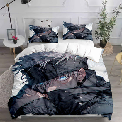 Gojo Satoru Six Eyes Duvet Cover Set - Jujutsu Sorcerer Anime Bedding