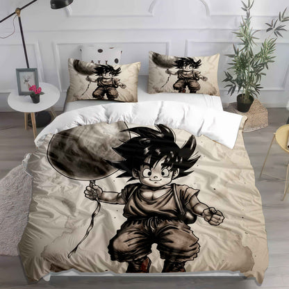 Epic Dragon Ball Z Goku Bedding - Soft Cotton Duvet Cover & Pillowcases