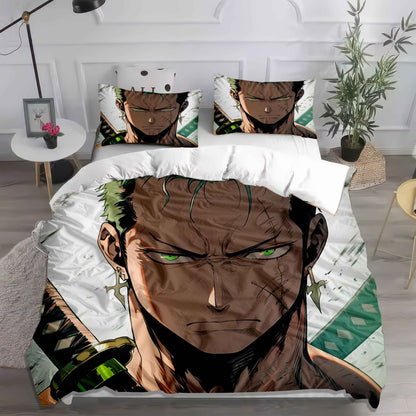 Zoro & Shanks One Piece Duvet Set - Master Swordsmen Anime Bedding
