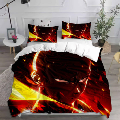 One-Punch Man Saitama Duvet Cover Set | 3D Printed Anime Bedding | Cozy Kawaii
