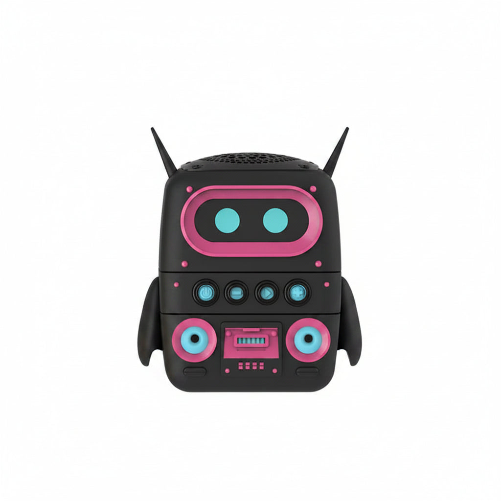 AI Smart Robot Speaker – Intelligent Voice Chat Companion & Portable Wireless Speaker for Home & Study (3 Colors) Black