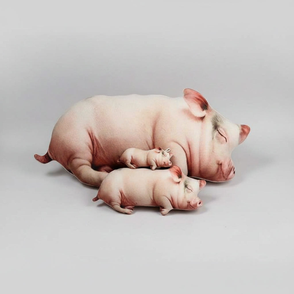 Kawaii Realistic 3D Printed Pig Plush Toy – Funny Soft Stuffed Piggy Doll Birthday Gift (40–80cm) 80cm 31.5 in