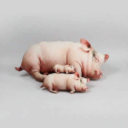 Kawaii Realistic 3D Printed Pig Plush Toy – Funny Soft Stuffed Piggy Doll Birthday Gift (40–80cm) 80cm 31.5 in