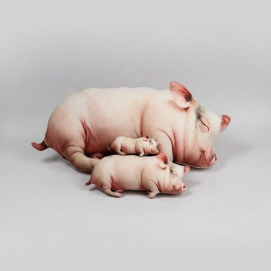 Kawaii Realistic 3D Printed Pig Plush Toy – Funny Soft Stuffed Piggy Doll Birthday Gift (40–80cm) 80cm 31.5 in