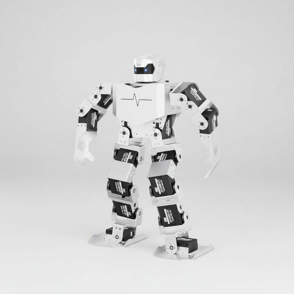 H5S Humanoid Dance Robot – 16-Servo Bipedal Bionic Robot with 40+ Dance Moves & Educational Programming White