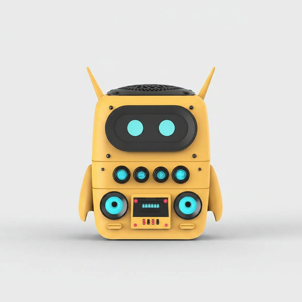 AI Smart Robot Speaker – Intelligent Voice Chat Companion & Portable Wireless Speaker for Home & Study (3 Colors) Yellow