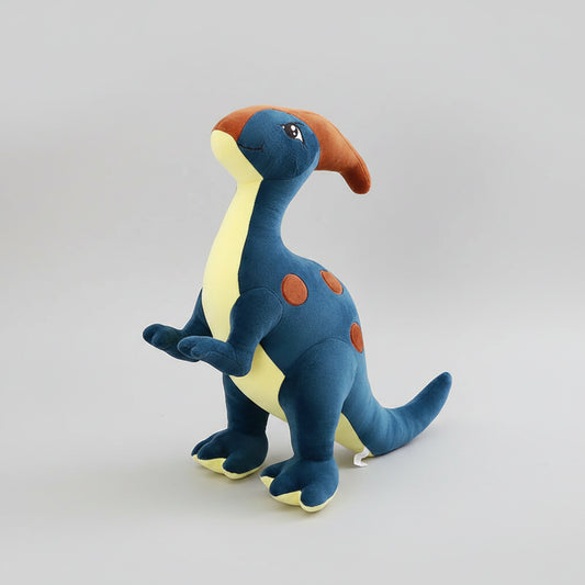 Kawaii Parasaurolophus Dinosaur Plush Toy – Soft Stuffed Dino in Green & Blue (55–95cm) Blue