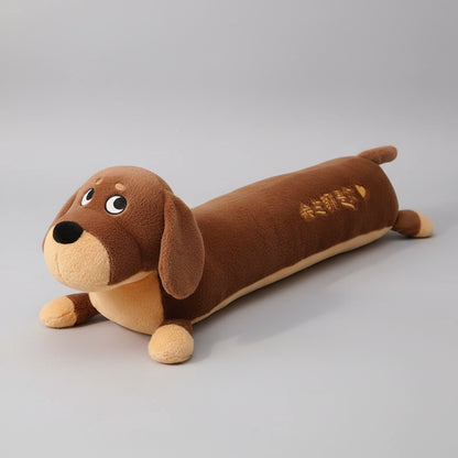 Dachshund Long Plush Toy – Soft Stuffed Dog Body Pillow Sleeping Cushion (80cm) Chocolate 31.5" (80cm)
