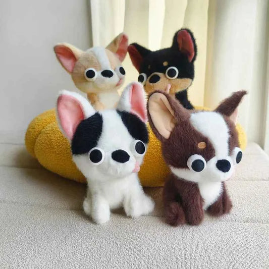 Cute Chihuahua Plush Toy – Big Eyes Puppy Stuffed Animal 4 PCS 5.9" (15cm)