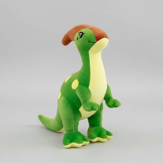 Kawaii Parasaurolophus Dinosaur Plush Toy – Soft Stuffed Dino in Green & Blue (55–95cm) Green