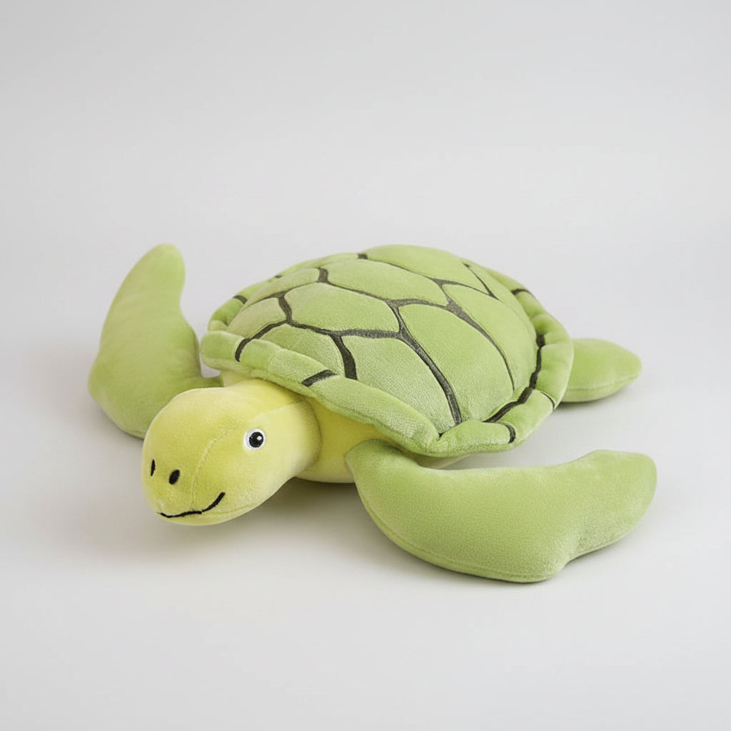Kawaii Sea Turtle Plush Pillow – Soft Stuffed Tortoise Cushion (30–80cm) Green