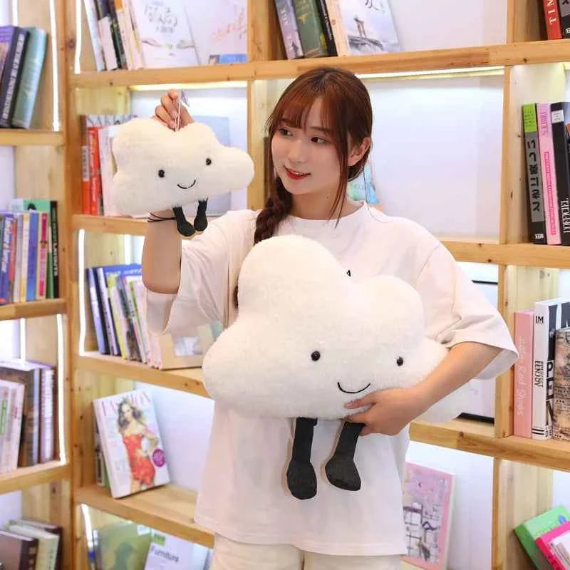 Giant Kawaii Cloud Plush Pillow (27.6/35.4 in) - Soft Stuffed Cushion & Lovely Gift