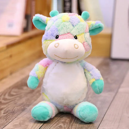 Kawaii Rainbow Sika Deer Plush Toy – Cute Giant Deer Stuffed Animal Pillow B