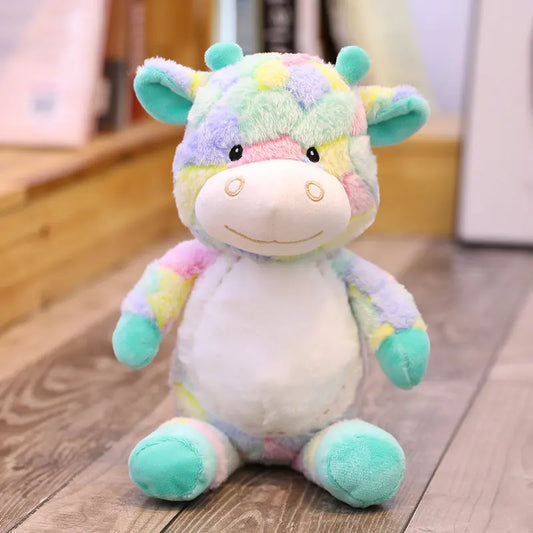 Kawaii Rainbow Sika Deer Plush Toy – Cute Giant Deer Stuffed Animal Pillow B
