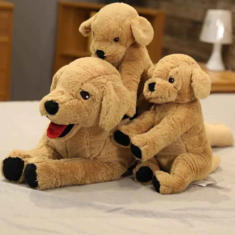New 35/75cm Simulation Labrador Dog Plush toy Creative Realistic Animal Puppy Dolls Stuffed Soft Toys for Children Birthday Gift